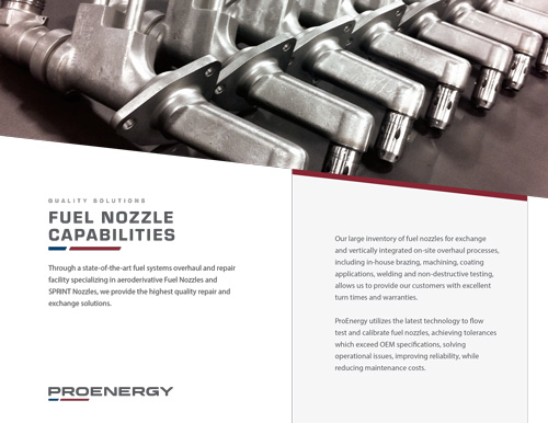 Fuel Nozzle Capabilities Tear Sheet